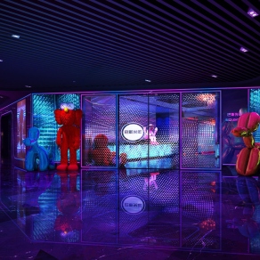 现代KTV过道3D模型下载